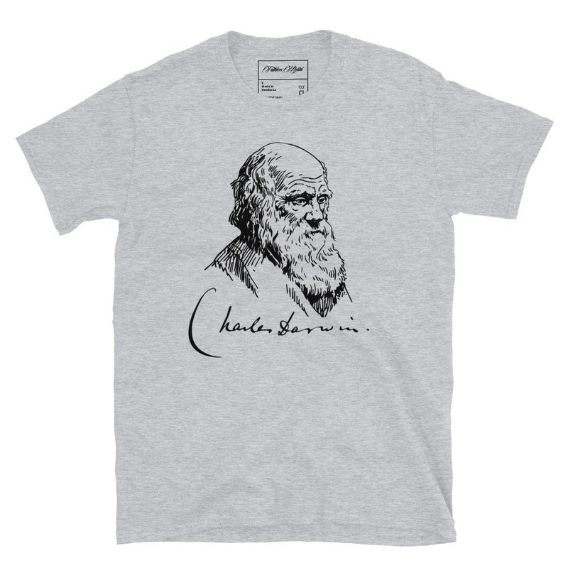 Charles Darwin Men's Science T-shirt on white background