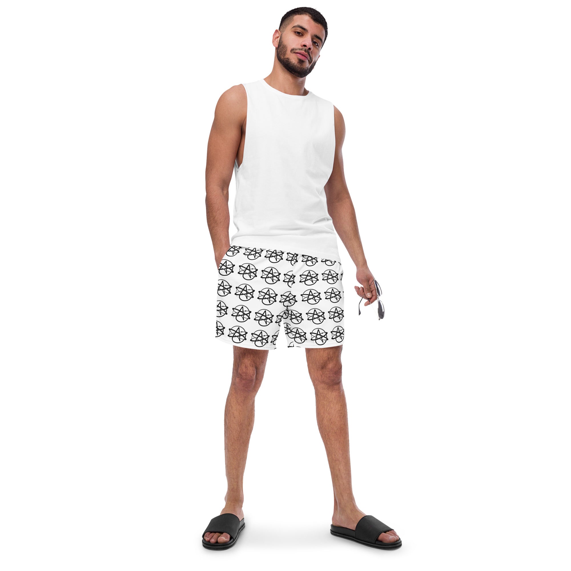 Atomic Atheist Swim Trunks | Faithless Mortal